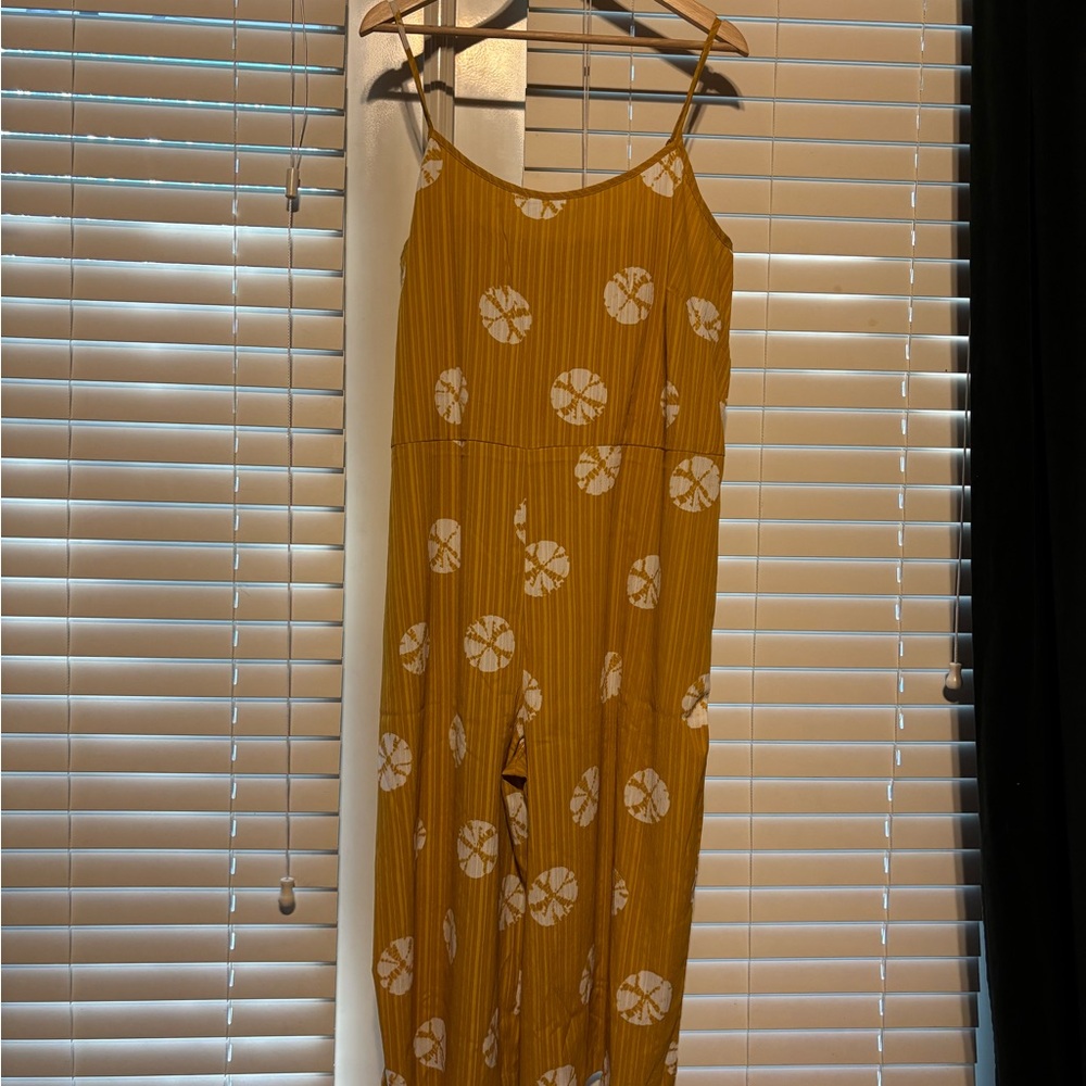 Cost Plus World Market Mustard Yellow Elastic Waist Dress